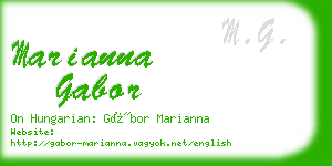 marianna gabor business card